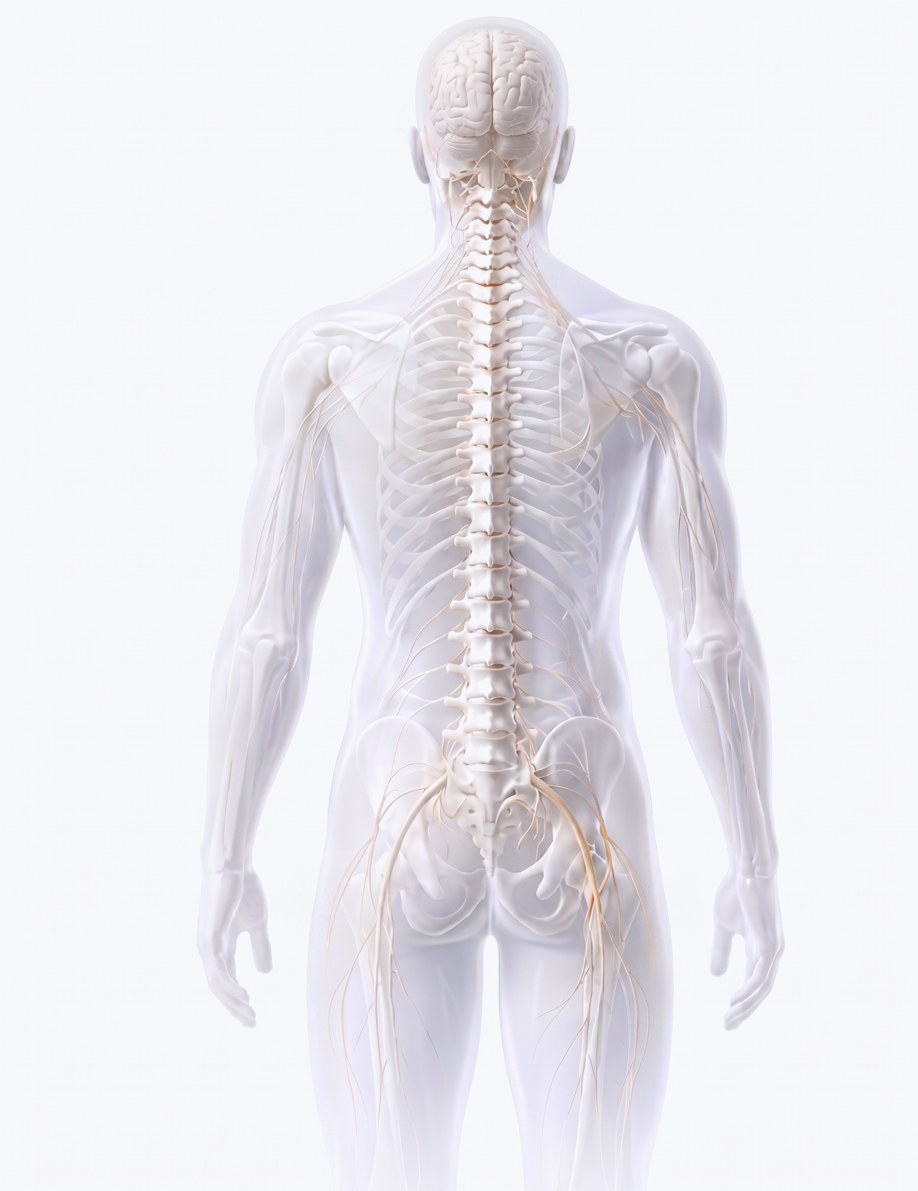 Interactive anatomy diagram — posterior view
